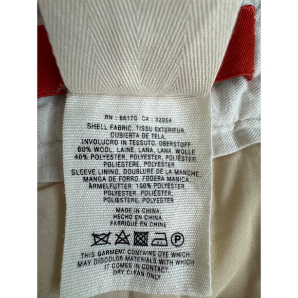 Cartonnier Womens 8 High-Waist Sailor Shorts Cream Linen Blend W/ Button Details - Picture 9 of 13